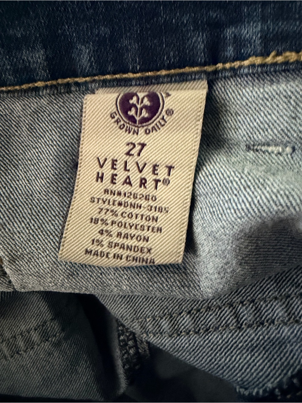 Velvet Heart Dark Blue Denim Pencil Skirt - Picture 5 of 5